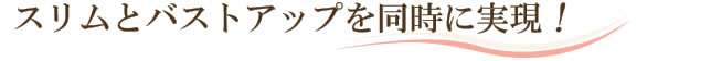 スリムとバストアップを同時に実現！